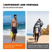 easy to carry scuba tank