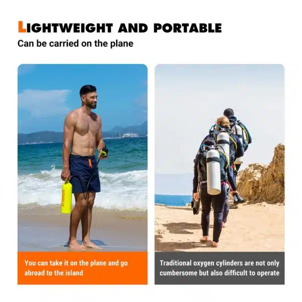 easy to carry scuba tank