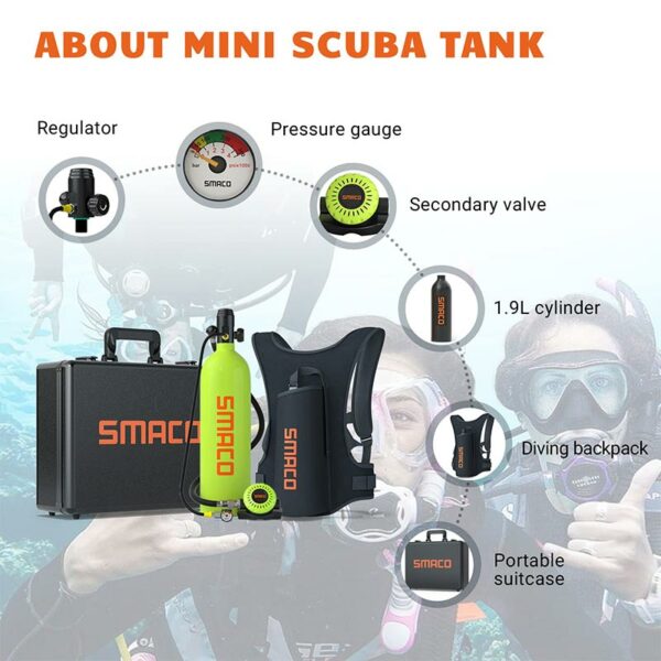 smaco portable mini scuba tank