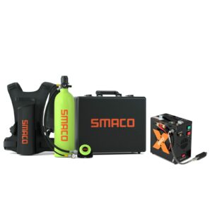 SMACO S700 2L Scuba Tank Portable Mini Scuba Diving Tank - Green, C