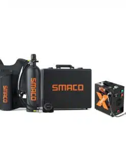 SMACO S700 2L Scuba Tank Portable Mini Scuba Diving Tank - Black, C