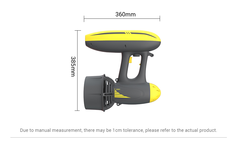 sea scooter measurements