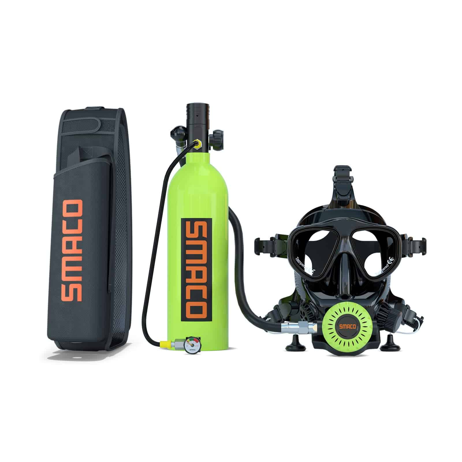 Miumaeov 1L Mini Scuba Tank, High Pressure, Aluminum Diving Tank w/Carrying  Strap