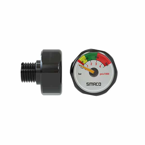 SMACO Mini Scuba Tank Pony Bottle Air Pressure Gauge 1pcs