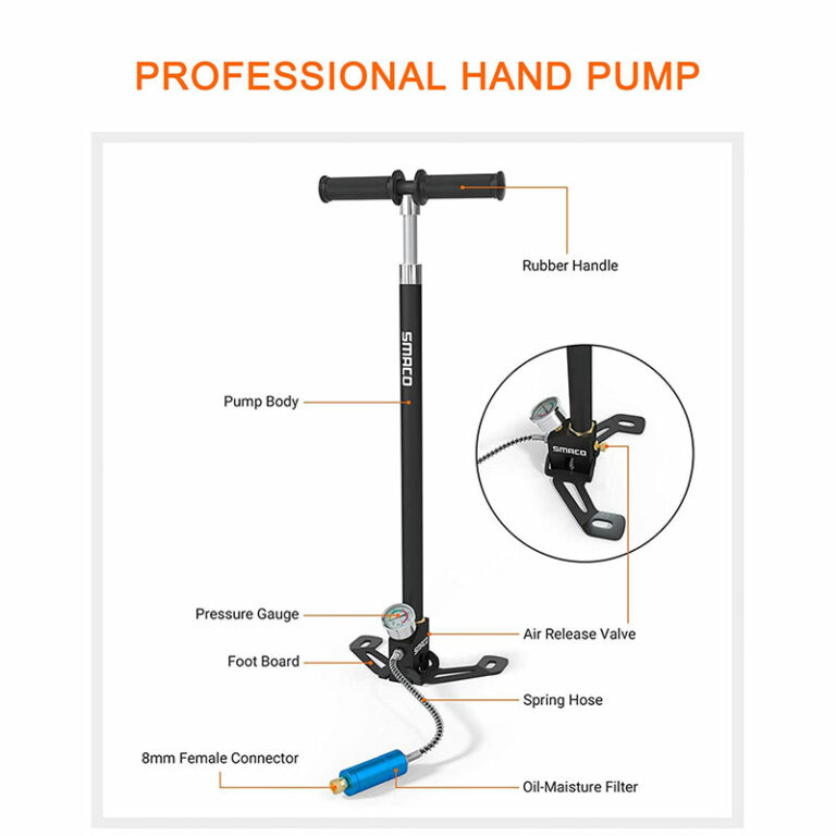 SMAOC S300Plus 0.5l Mini Scuba Tank with Hand Pump