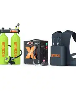 Smaco S700MAX Double Scuba Tank for Underwater - Green, D