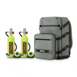 SMACO S400 1L Mini Scuba Tank 2 Pcs with Backpack For Family and Buddy Kit