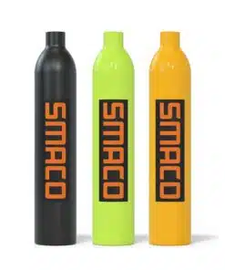 Smaco 0.5 Liter Capacity Mini Scuba Tank Empty Aluminum Bottle - Lightweight and Durable