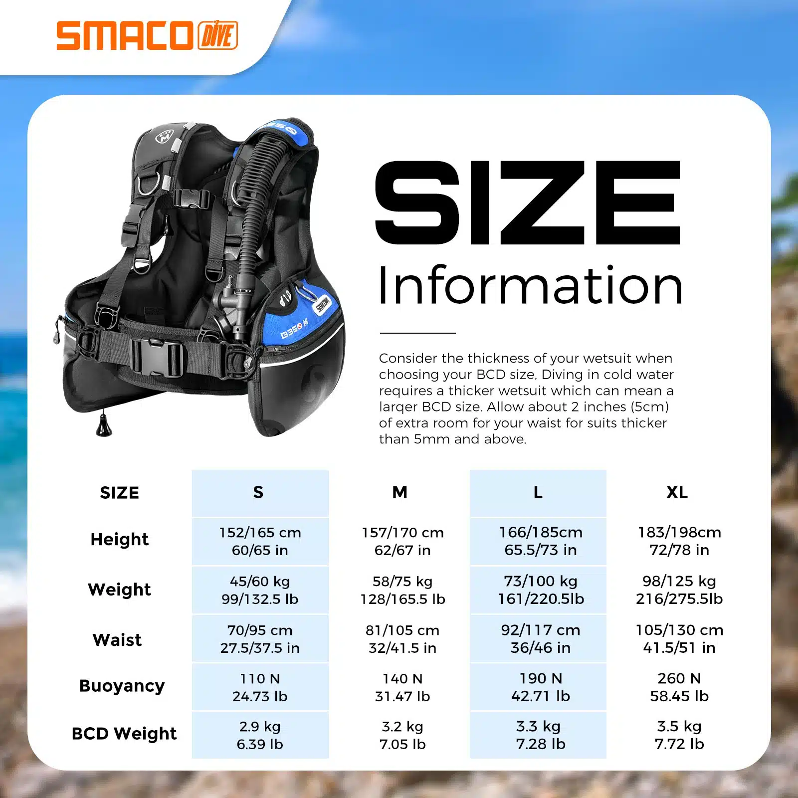 SMACO BCD Buoyancy Control Device – Ultimate Control 7