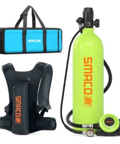 SMACO S700 Mini Scuba Tank Reusable Pony Bottle for Underwater Exploration